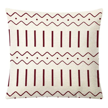 Geometric yellow linen pillow cover set living room autumnal decor