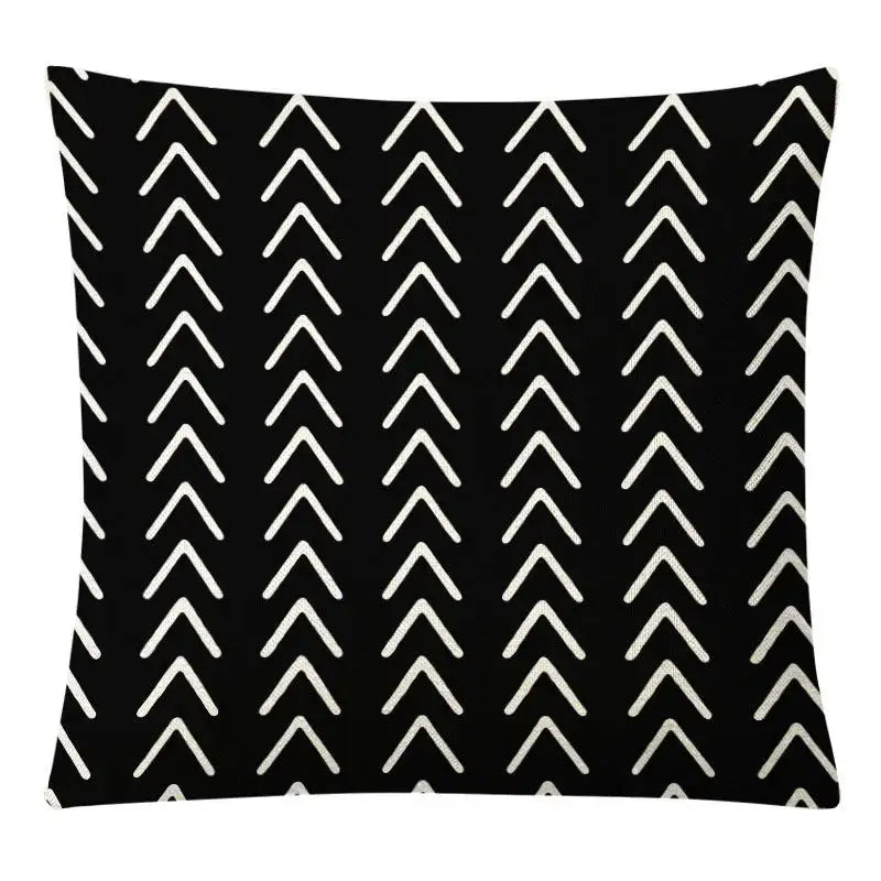 Geometric yellow linen pillow cover set living room autumnal decor