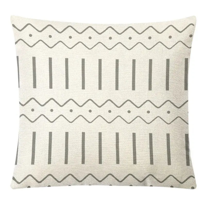 Geometric yellow linen pillow cover set living room autumnal decor