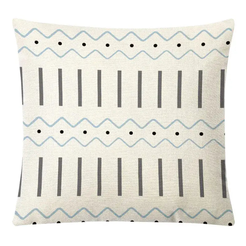 Geometric yellow linen pillow cover set living room autumnal decor