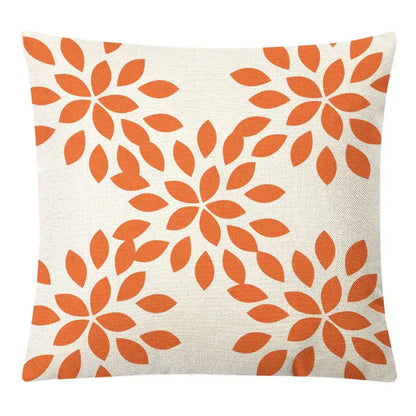 Geometric yellow linen pillow cover set living room autumnal decor