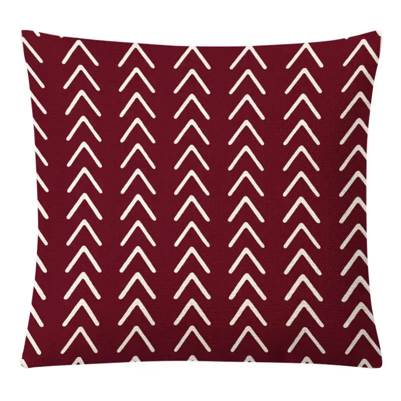 Geometric yellow linen pillow cover set living room autumnal decor
