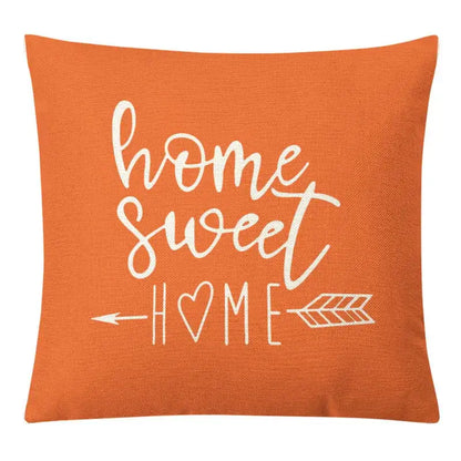 Geometric yellow linen pillow cover set living room autumnal decor
