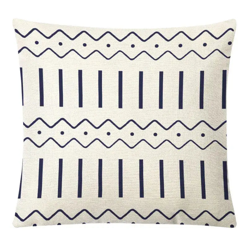 Geometric yellow linen pillow cover set living room autumnal decor