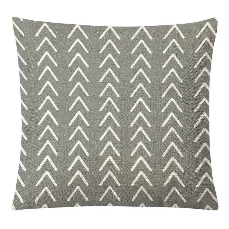 Geometric yellow linen pillow cover set living room autumnal decor