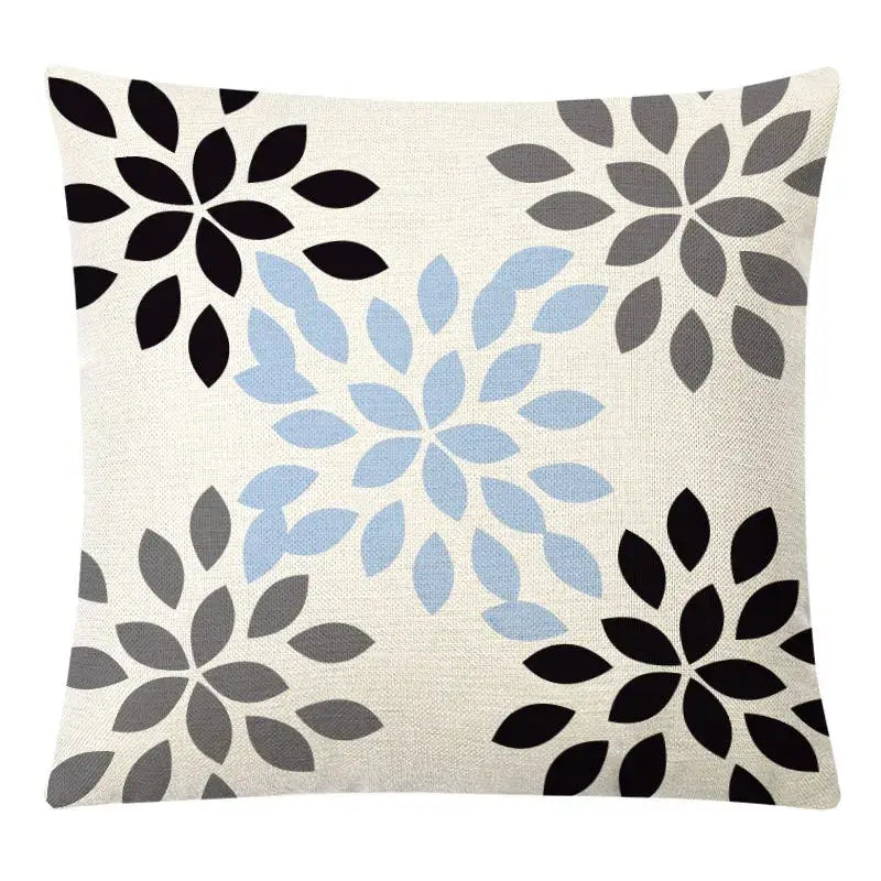 Geometric yellow linen pillow cover set living room autumnal decor
