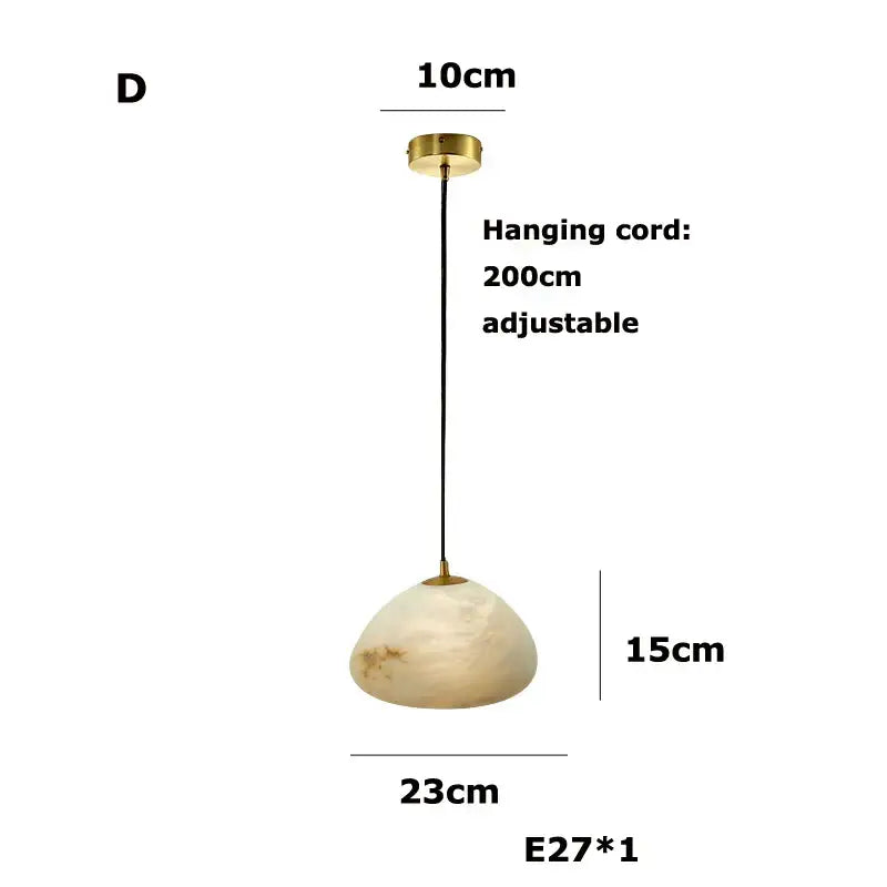Geometry marble led chandelier creamy white & beige kitchen island