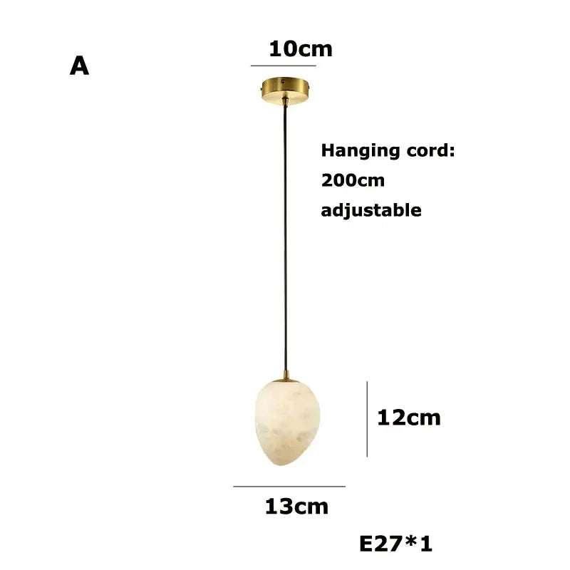 Geometry marble led chandelier creamy white & beige kitchen island