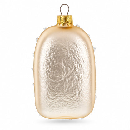 Vintage Gold Lace Clock Glass Christmas Ornament