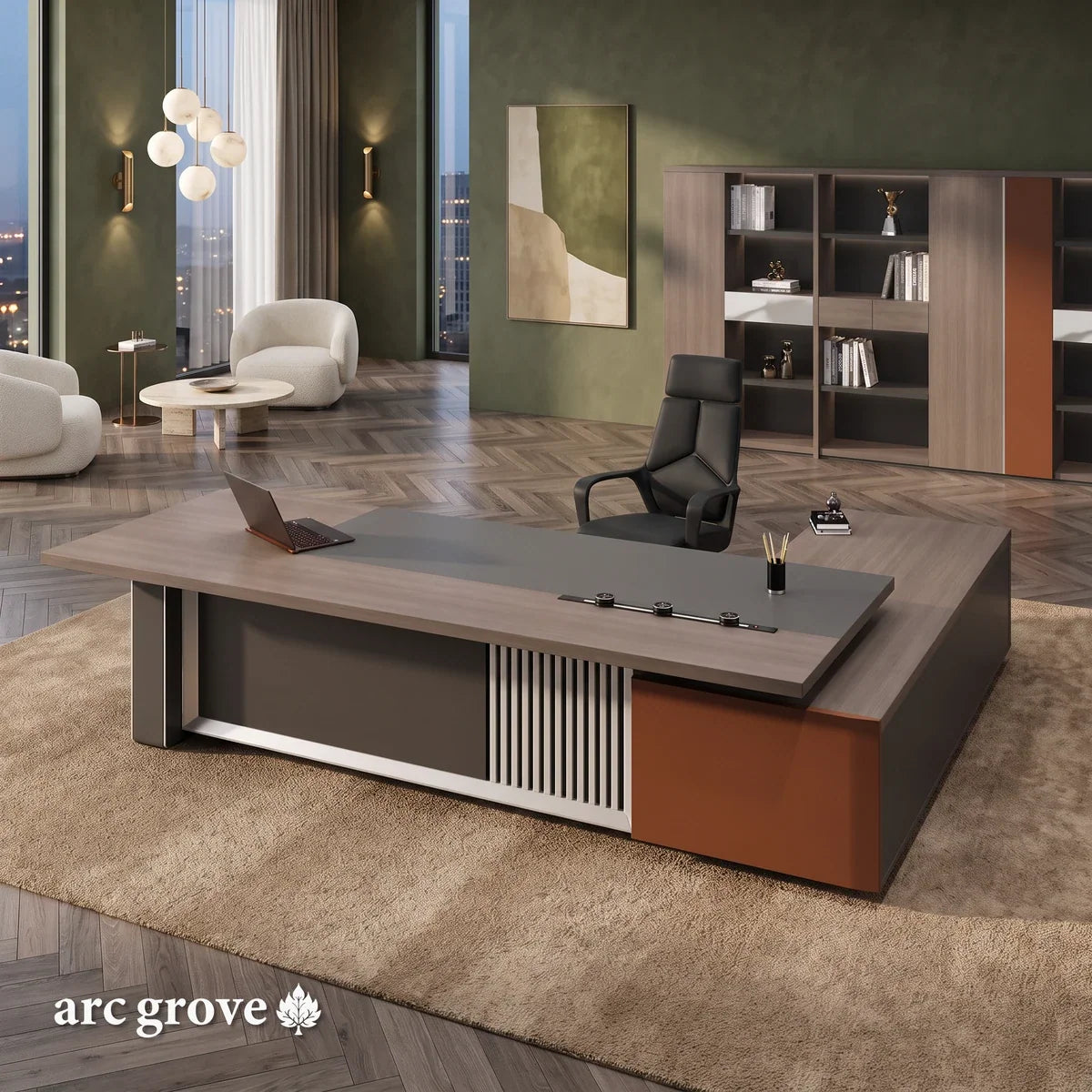 Gidley · Modern L-Shaped Executive Desk