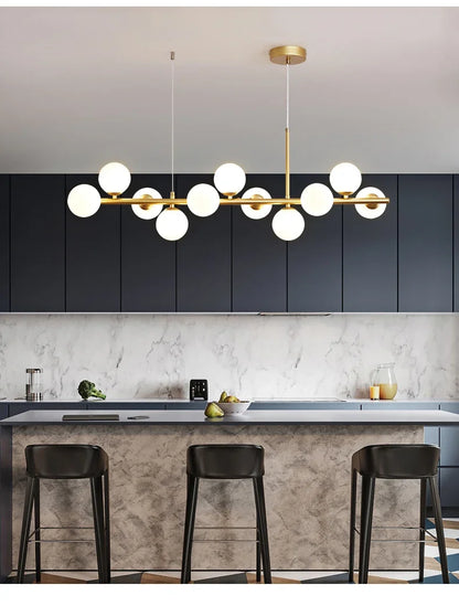 DecorBites™ Glass Ball Ceiling Chandelier for Dining Room