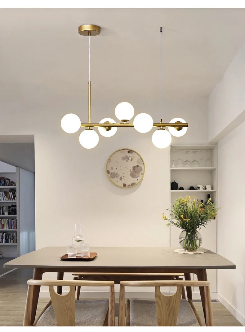 DecorBites™ Glass Ball Ceiling Chandelier for Home Decor