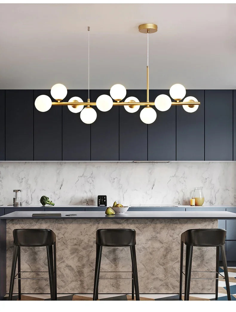 DecorBites™ Glass Ball Ceiling Chandelier for Home Decor