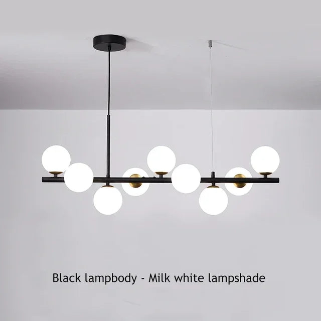 DecorBites™ Glass Ball Ceiling Chandelier for Home Lighting