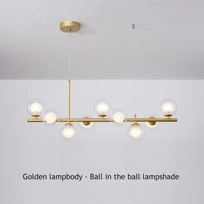 DecorBites™ Glass Ball Chandelier for Dining Room