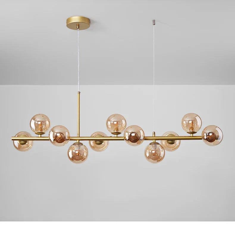 DecorBites™ Glass Ball Chandelier for Dining Room