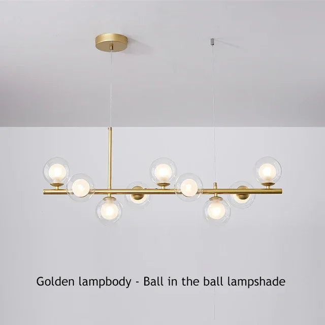 DecorBites™ Glass Ball Chandelier for Home Lighting