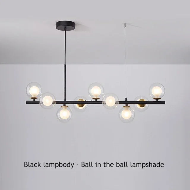 DecorBites™ Glass Ball Chandelier for Home Lighting