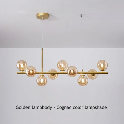 DecorBites™ Glass Ball Chandelier: Modern Ceiling Lighting Fixture