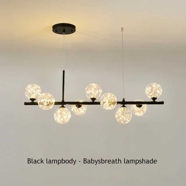 DecorBites™ Glass Ball Chandelier: Modern Ceiling Lighting Fixture