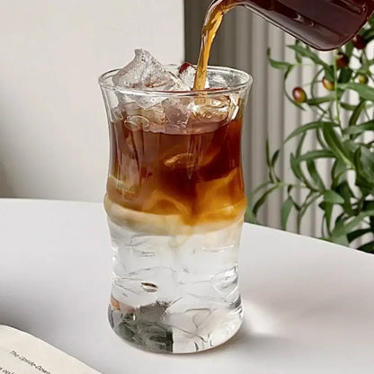 Glass bamboo knot mug kitchen clear coffee cup
