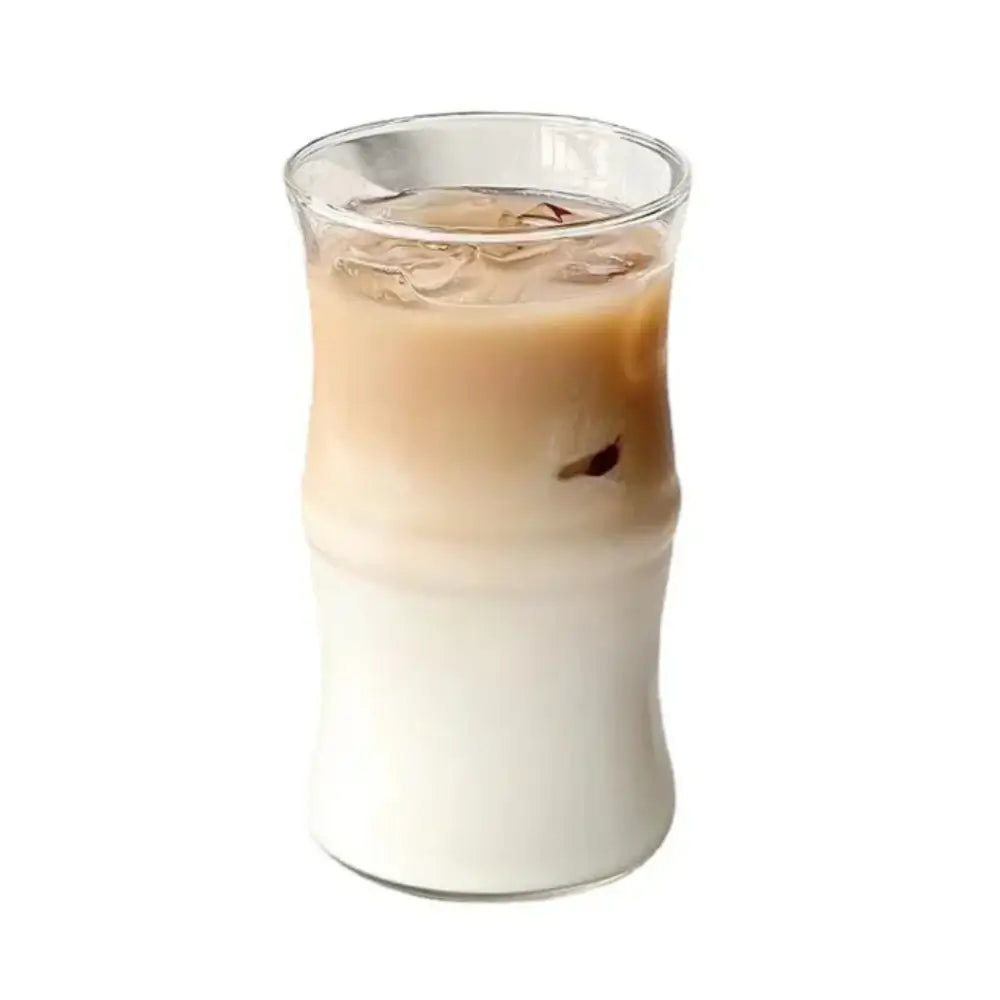 Glass bamboo knot mug kitchen clear coffee cup