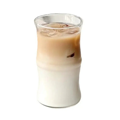 Glass bamboo knot mug kitchen clear coffee cup