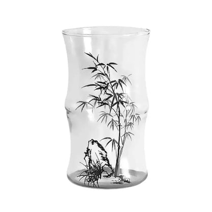 Glass bamboo knot mug kitchen clear coffee cup