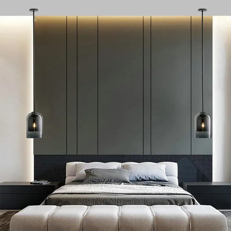 Glass led chandelier three light pendant for dining room