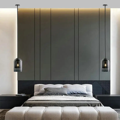 Glass led chandelier three light pendant for dining room