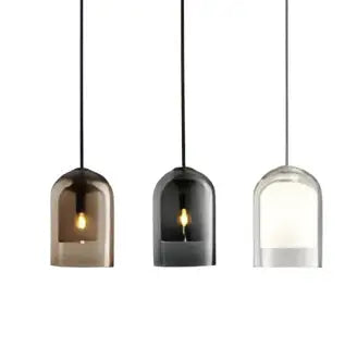 Glass led chandelier three light pendant for dining room