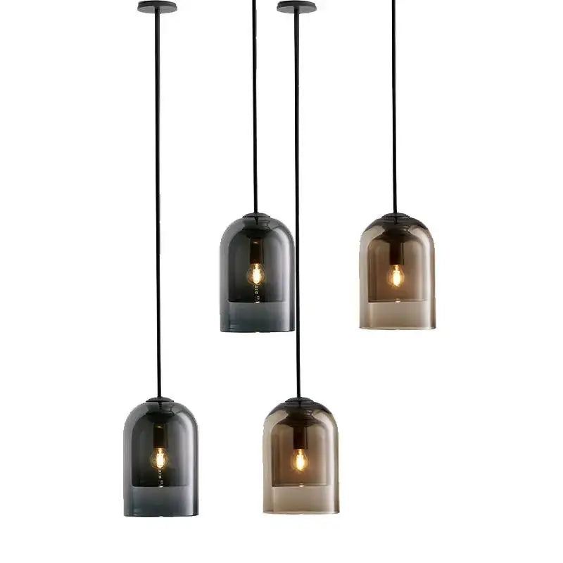 Glass led chandelier three light pendant for dining room