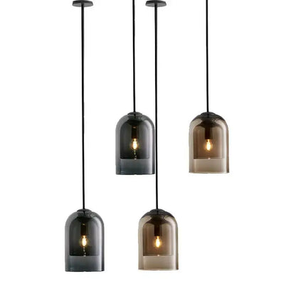 Glass led chandelier three light pendant for dining room
