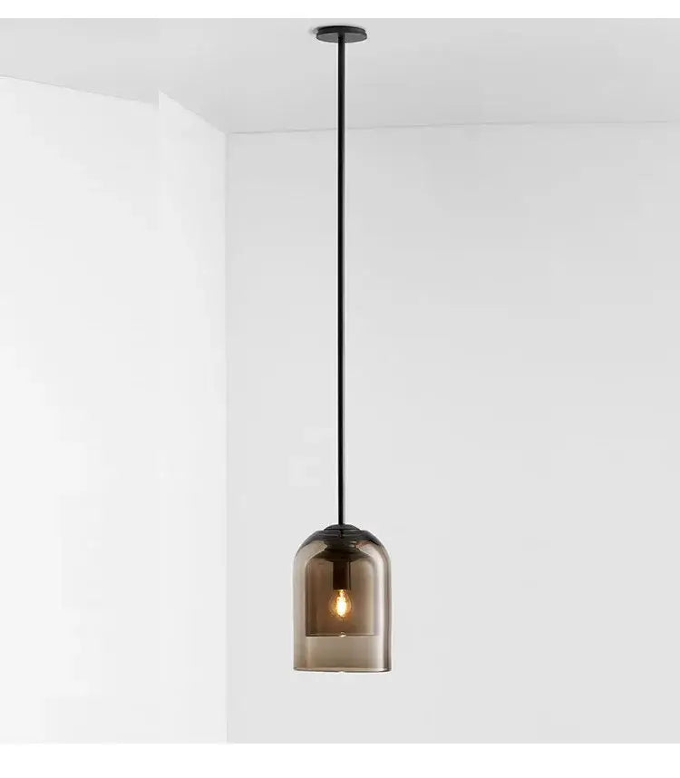 Glass led chandelier three light pendant for dining room