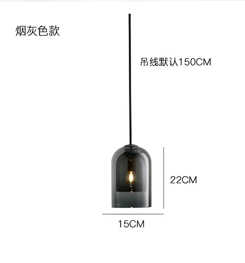Glass led chandelier three light pendant for dining room
