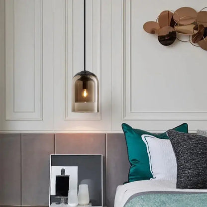 Glass led chandelier three light pendant for dining room