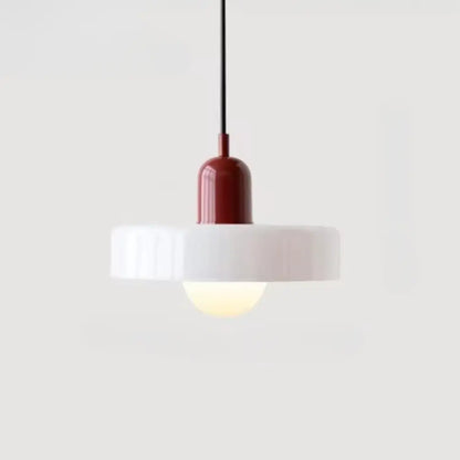 Bauhaus yellow & olive green glass pendant lighting kitchen set