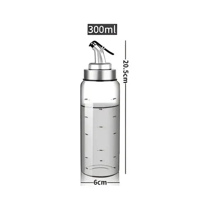 Glass seasoning dispenser bottle with stainless spout kitchen storage