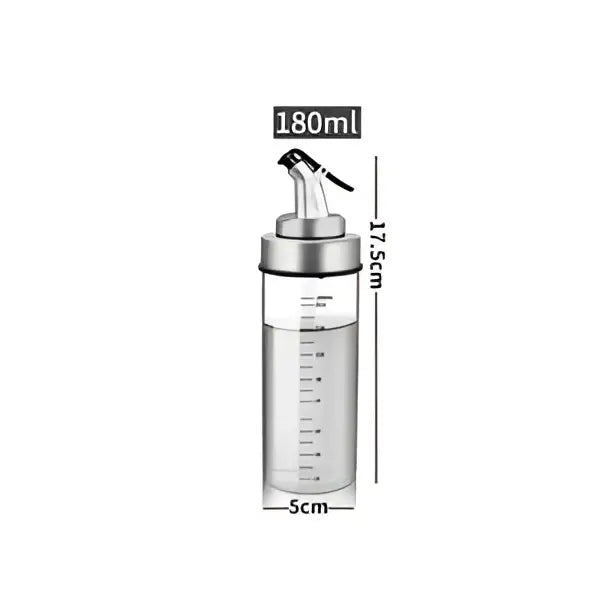 Glass seasoning dispenser bottle with stainless spout kitchen storage