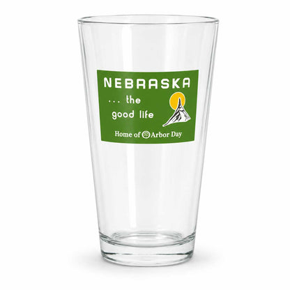 The Good Life Sign Pint Glass | 16 oz | Nebraska State Historical Society