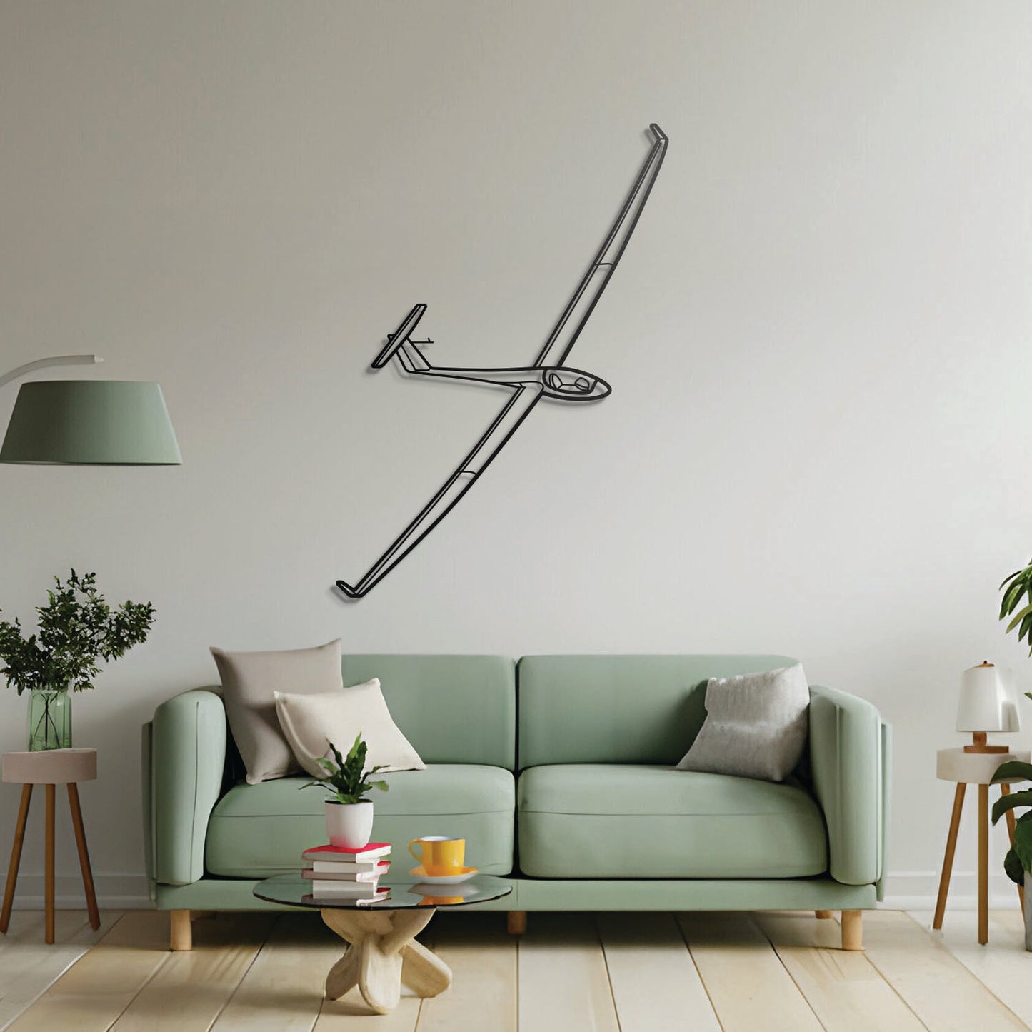 Glider Metal Aircraft Wall Art - NCP0178