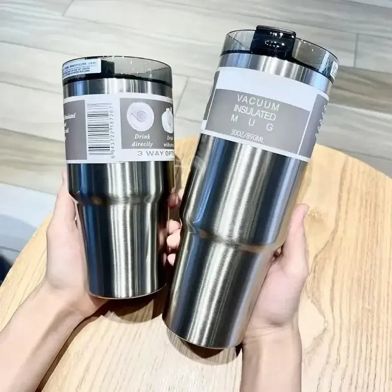 Glitter pink blue & teal stainless steel water bottle kitchen mug