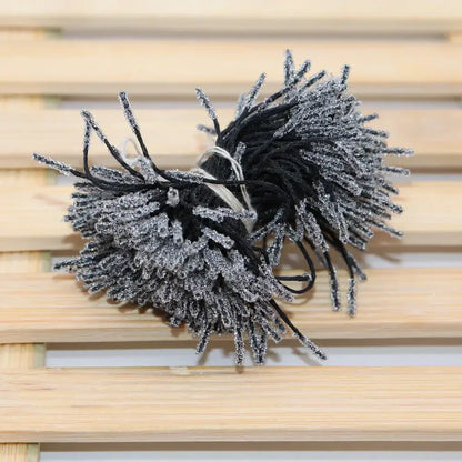 Glitter pom pom mini flower stamen hair ties for kids bedroom