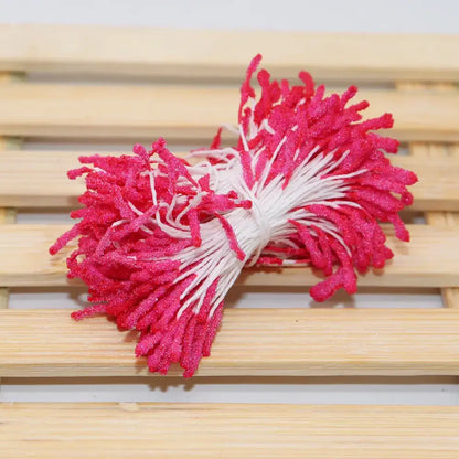 Glitter pom pom mini flower stamen hair ties for kids bedroom