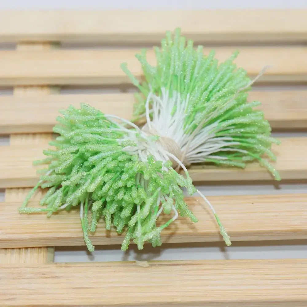 Glitter pom pom mini flower stamen hair ties for kids bedroom