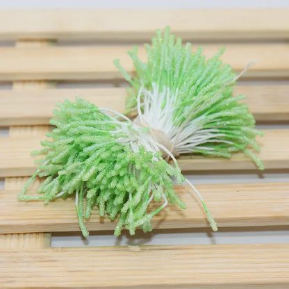 Glitter pom pom mini flower stamen hair ties for kids bedroom