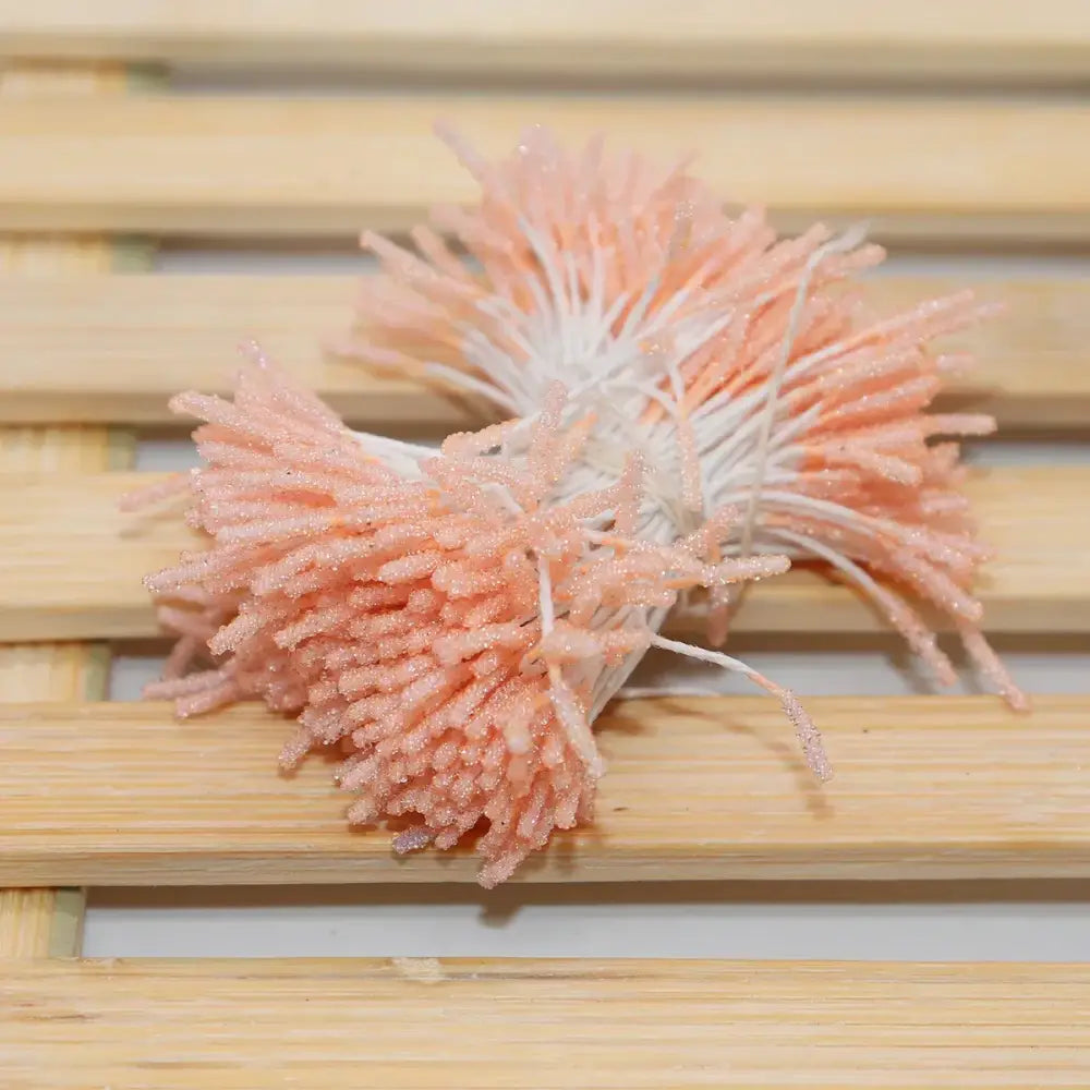 Glitter pom pom mini flower stamen hair ties for kids bedroom
