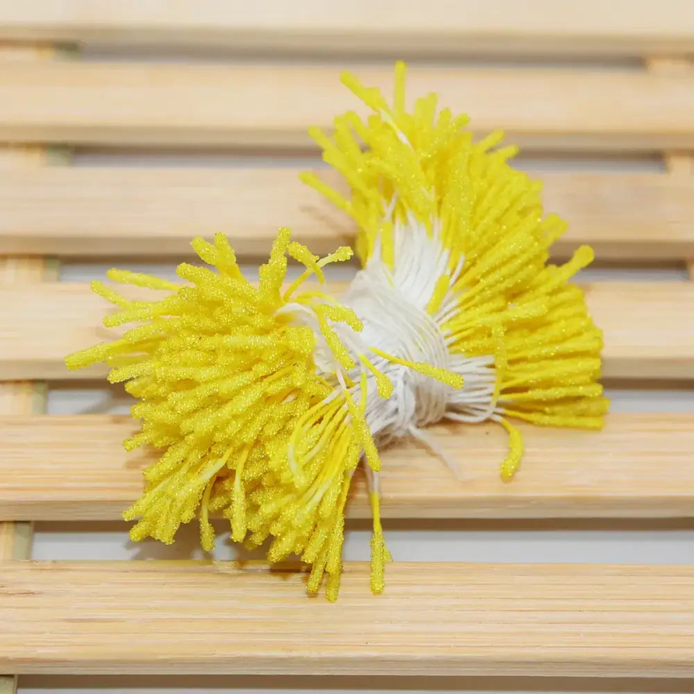 Glitter pom pom mini flower stamen hair ties for kids bedroom