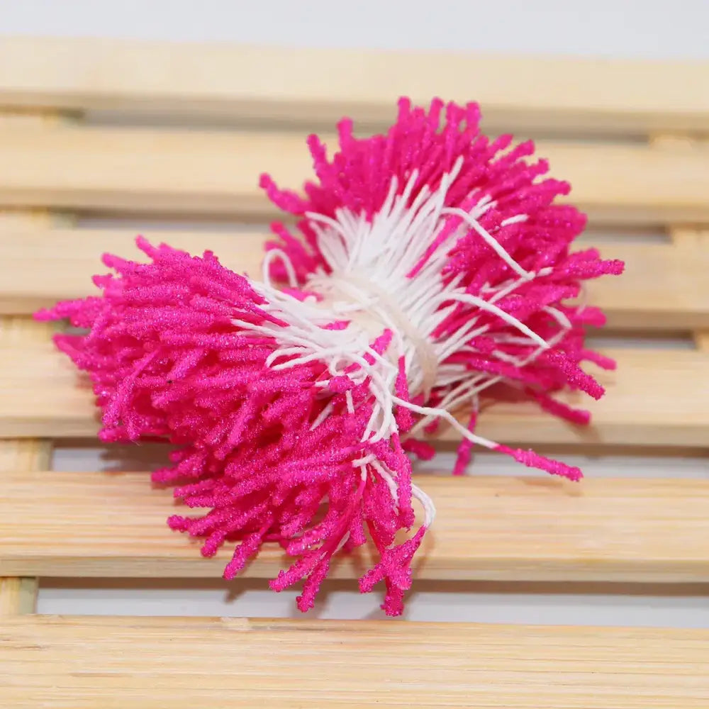 Glitter pom pom mini flower stamen hair ties for kids bedroom