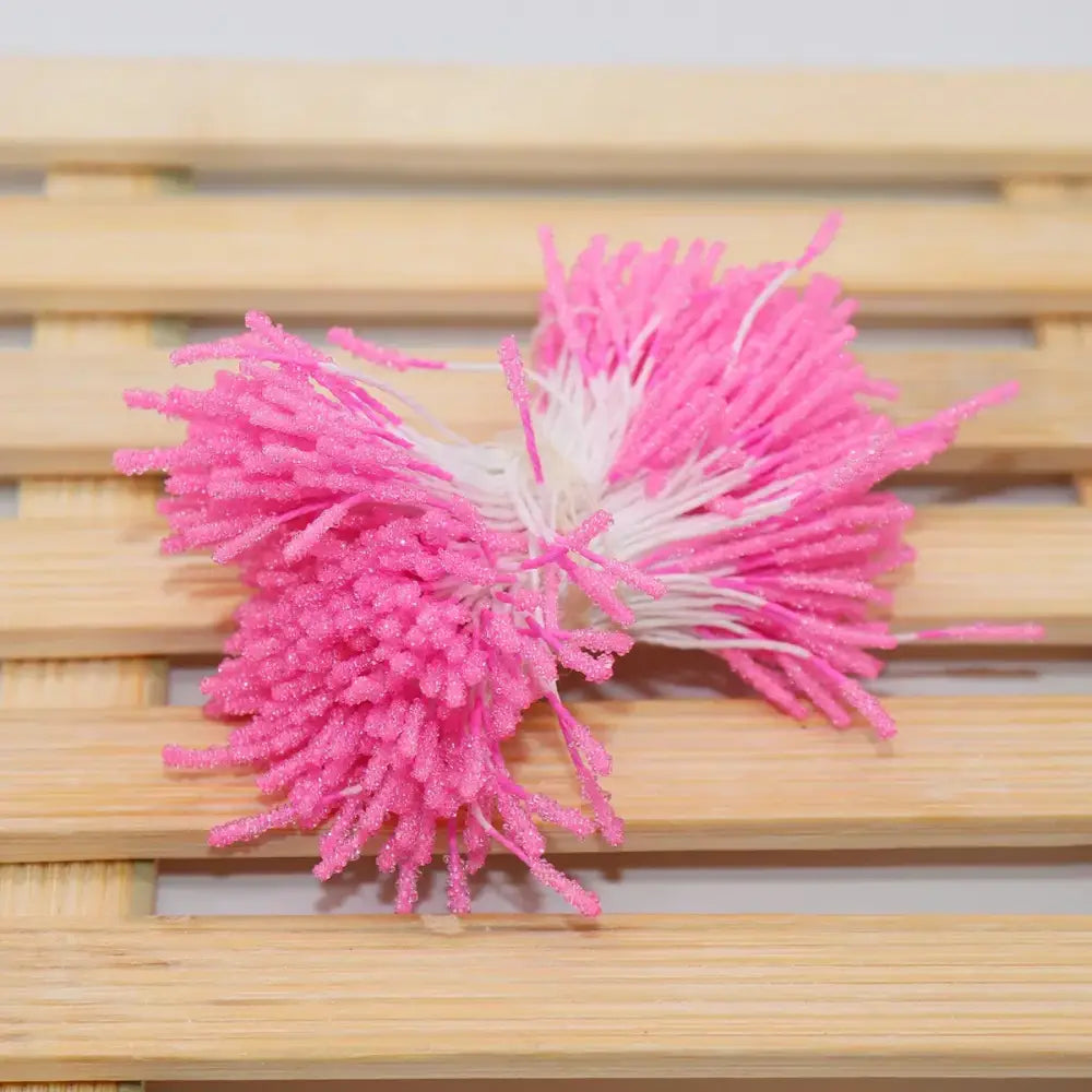 Glitter pom pom mini flower stamen hair ties for kids bedroom